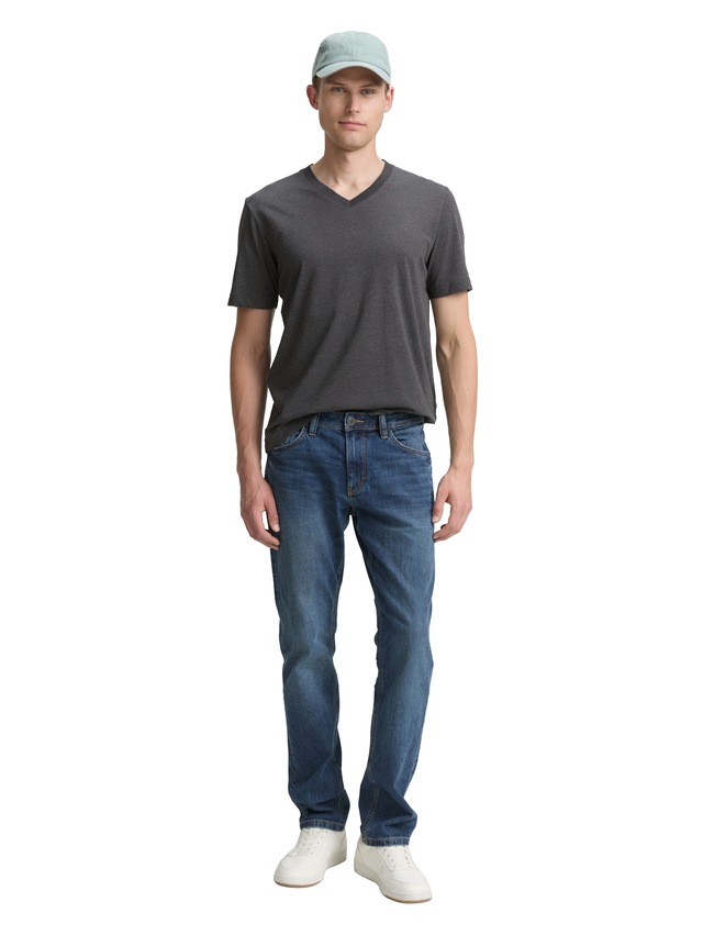 TOM TAILOR T-Shirt Packung, 2 mit V-Ausschnitt, Doppelpack