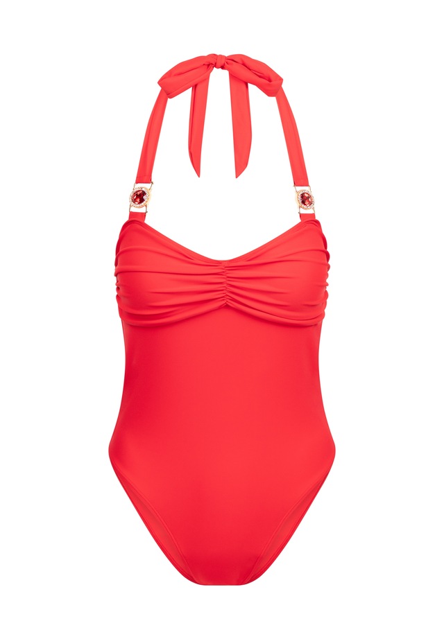 Moda Minx Badeanzug »Amour Rouched« 1 Stk. mit tollem Steinbesatz