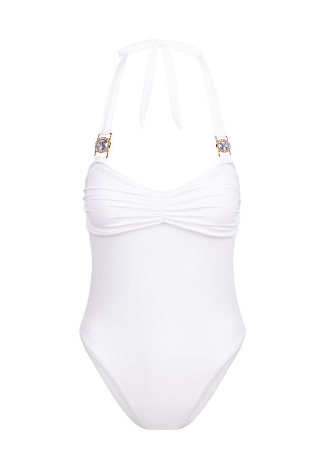 Moda Minx Badeanzug »Amour Rouched« 1 Stk. mit tollem Steinbesatz