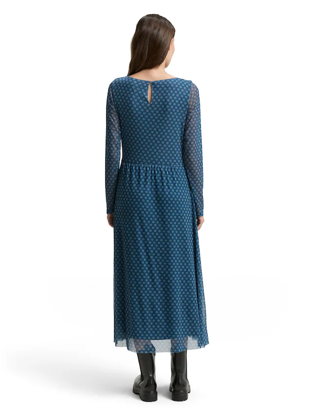 TOM TAILOR Meshkleid »Regular midi« mit Muster
