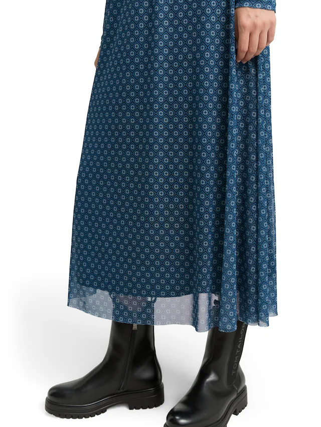 TOM TAILOR Meshkleid »Regular midi« mit Muster
