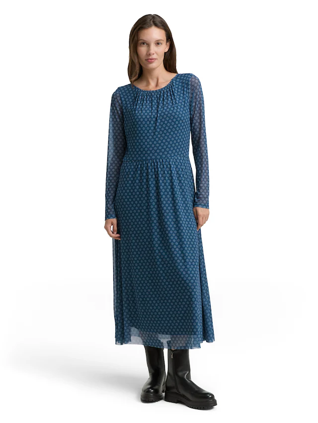 TOM TAILOR Meshkleid »Regular midi« mit Muster
