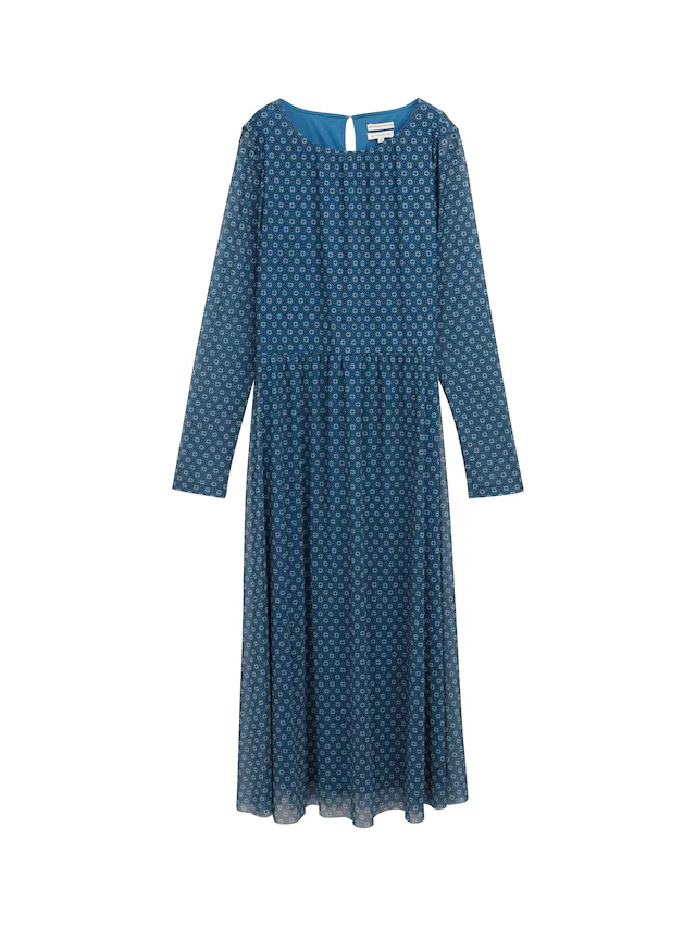 TOM TAILOR Meshkleid »Regular midi« mit Muster