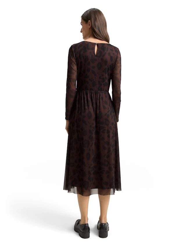 TOM TAILOR Meshkleid »Regular midi« mit Muster
