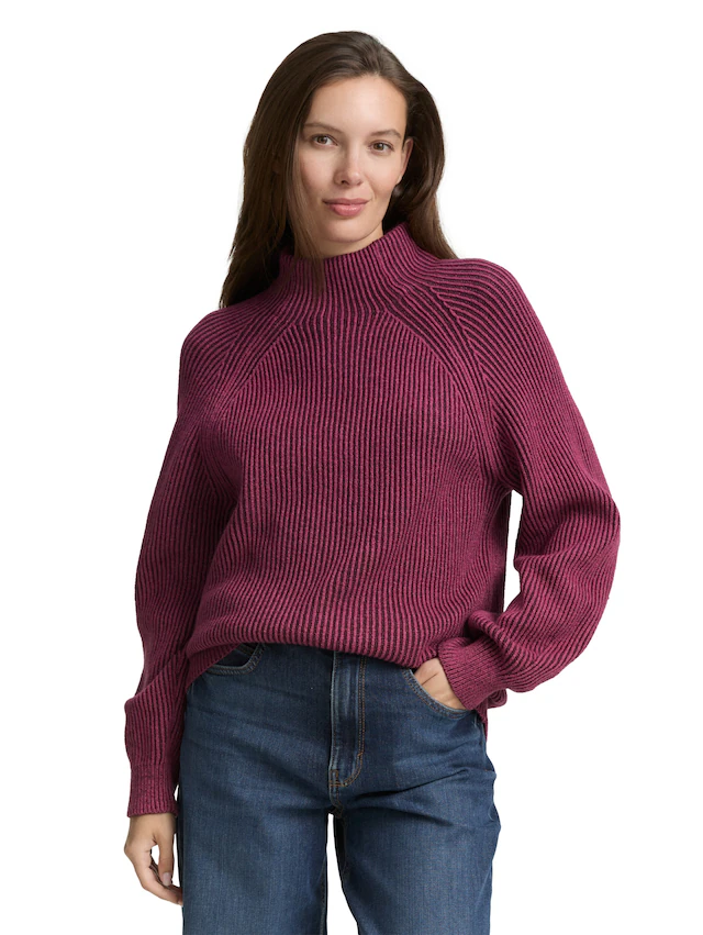 TOM TAILOR Strickpullover mit Rippstruktur
