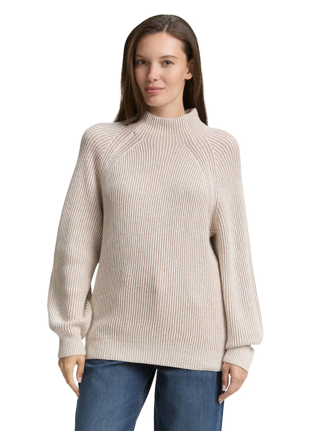 TOM TAILOR Strickpullover mit Rippstruktur