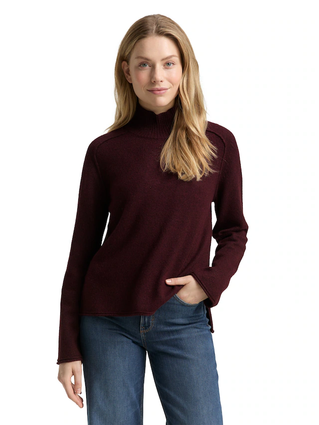 TOM TAILOR Strickpullover mit Stehkragen