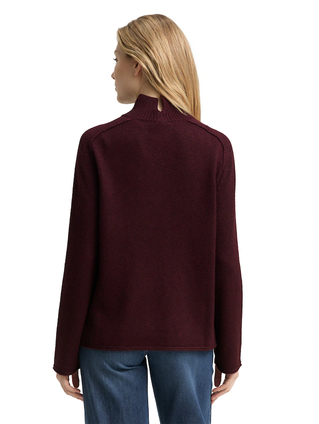 TOM TAILOR Strickpullover mit Stehkragen