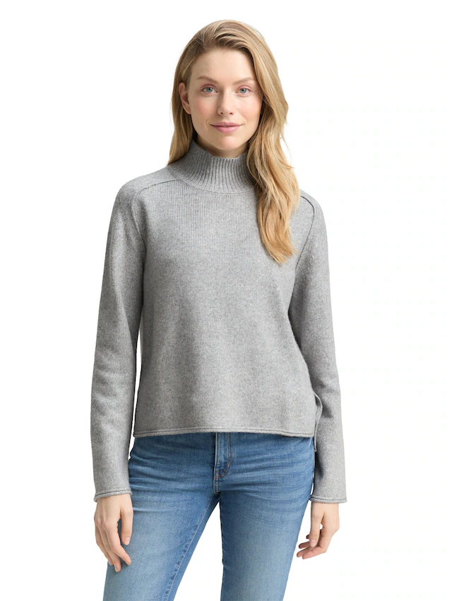 TOM TAILOR Strickpullover mit Stehkragen