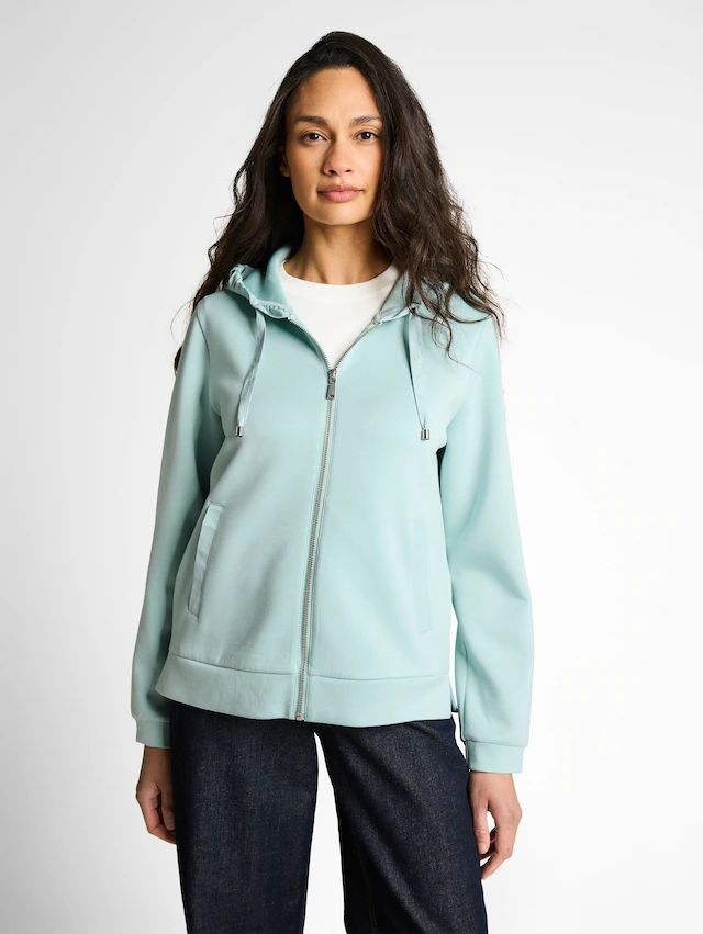 TOM TAILOR Kapuzensweatjacke »Regular« mit Viskose und Stretch