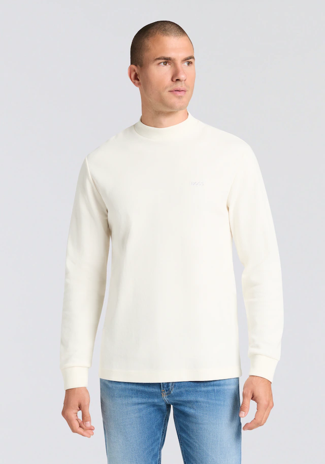 BOSS ORANGE Langarmshirt »Te explorer« Rundhalsausschnitt, Saum- und Ärmelbündchen