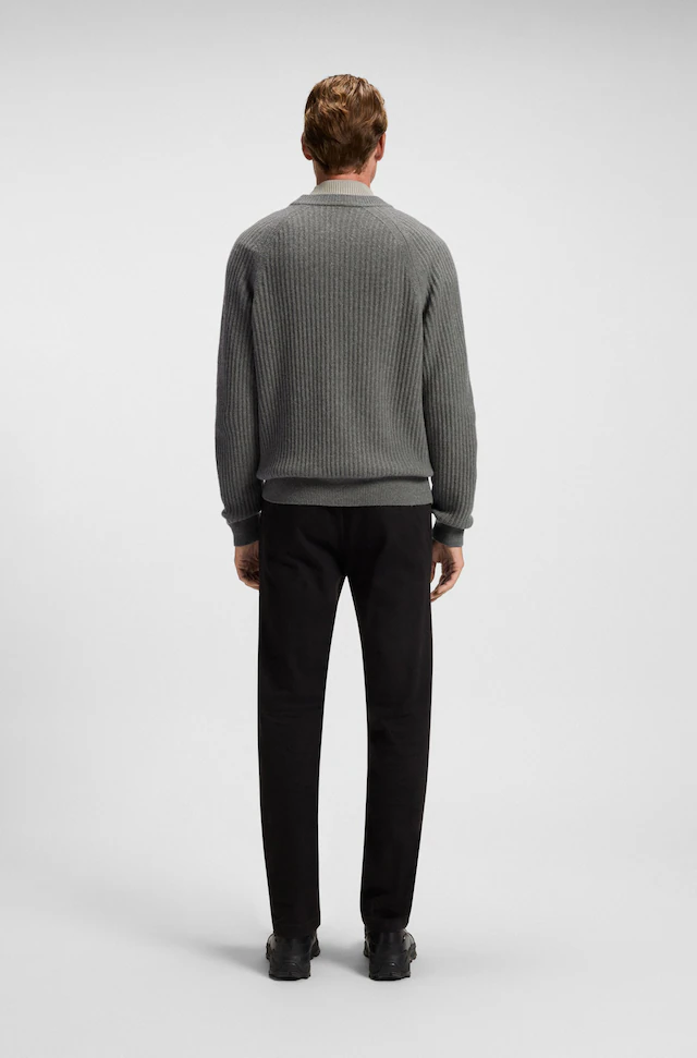 BOSS ORANGE Strickpullover »Klacier« mit Schurwolle, Relaxed Fit, Rippstrick