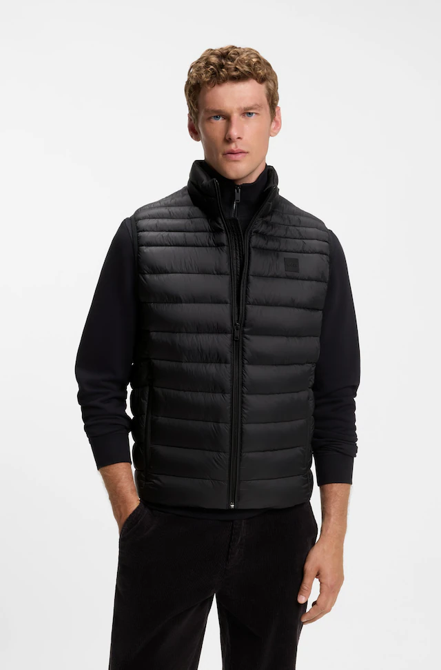 BOSS ORANGE Steppweste »Odeno« Stehkragen, slim fit, kurze Länge