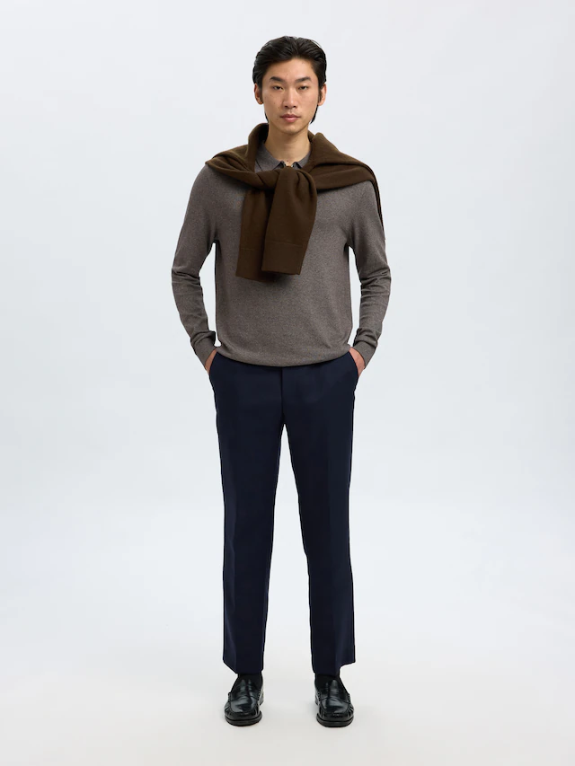 SELECTED Polokragenpullover »SLHBERG LS HALF ZIP POLO NOOS«