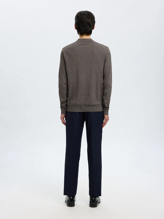 SELECTED Polokragenpullover »SLHBERG LS HALF ZIP POLO NOOS«