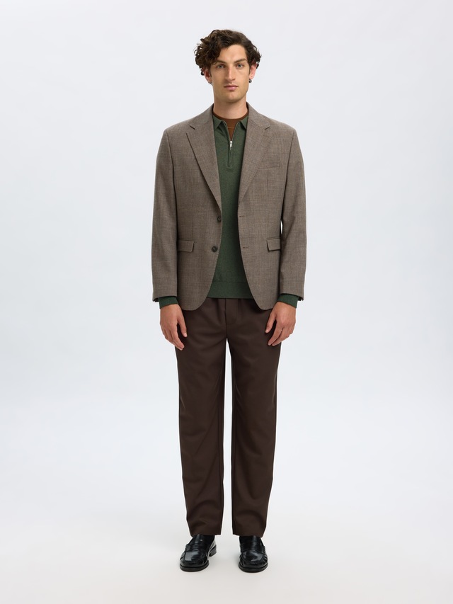 SELECTED Polokragenpullover »SLHBERG LS HALF ZIP POLO NOOS«
