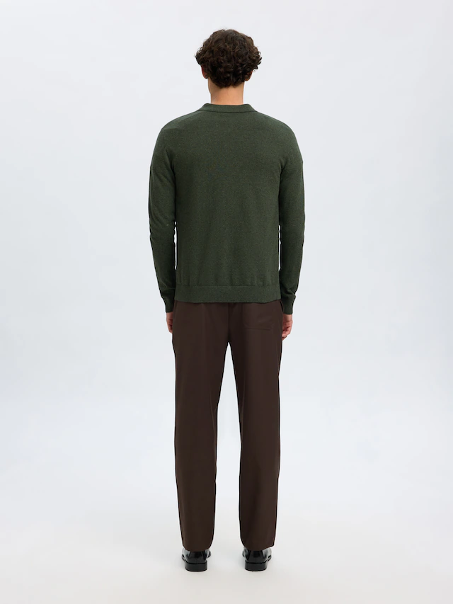 SELECTED Polokragenpullover »SLHBERG LS HALF ZIP POLO NOOS«