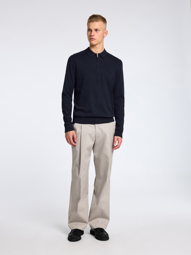 SELECTED Polokragenpullover »SLHBERG LS HALF ZIP POLO NOOS«