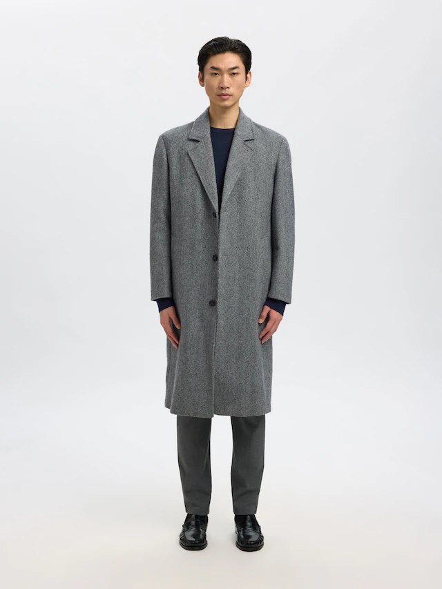 SELECTED Rundhalspullover »SLHTRAY LS KNIT MERINO CREW NECK NOOS« Wolle, regular fit