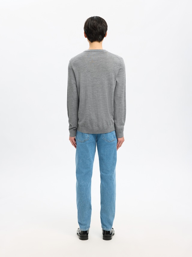 SELECTED Rundhalspullover »SLHTRAY LS KNIT MERINO CREW NECK NOOS« Wolle, regular fit