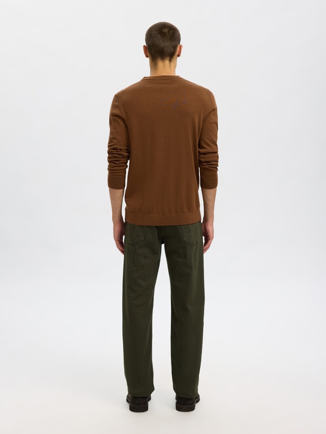 SELECTED Rundhalspullover »SLHTRAY LS KNIT MERINO CREW NECK NOOS« Wolle, regular fit