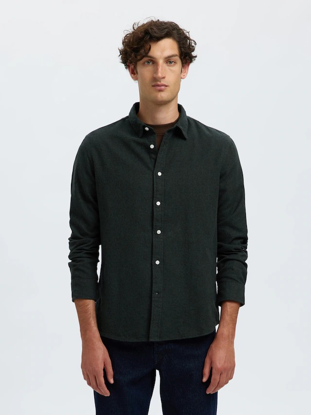 SELECTED HOMME Langarmhemd »SLHREGNOAH BRUSHED TWIST SHIRT LS NOOS«