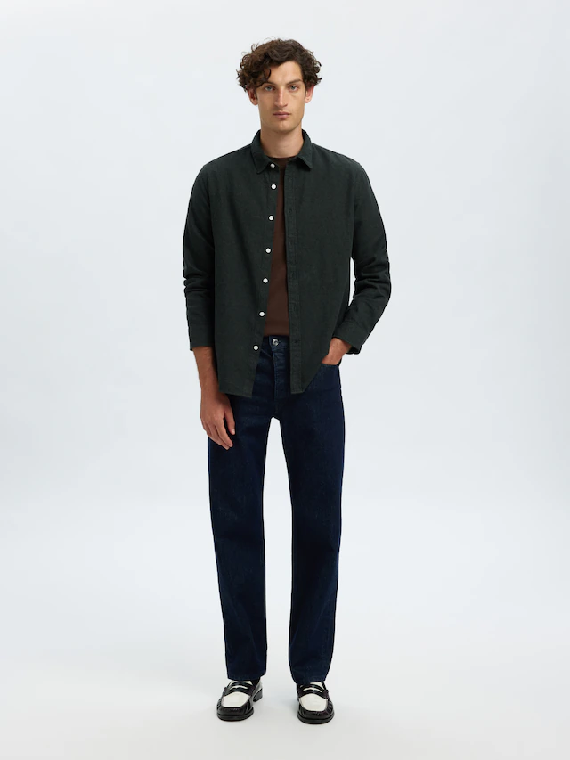 SELECTED HOMME Langarmhemd »SLHREGNOAH BRUSHED TWIST SHIRT LS NOOS«