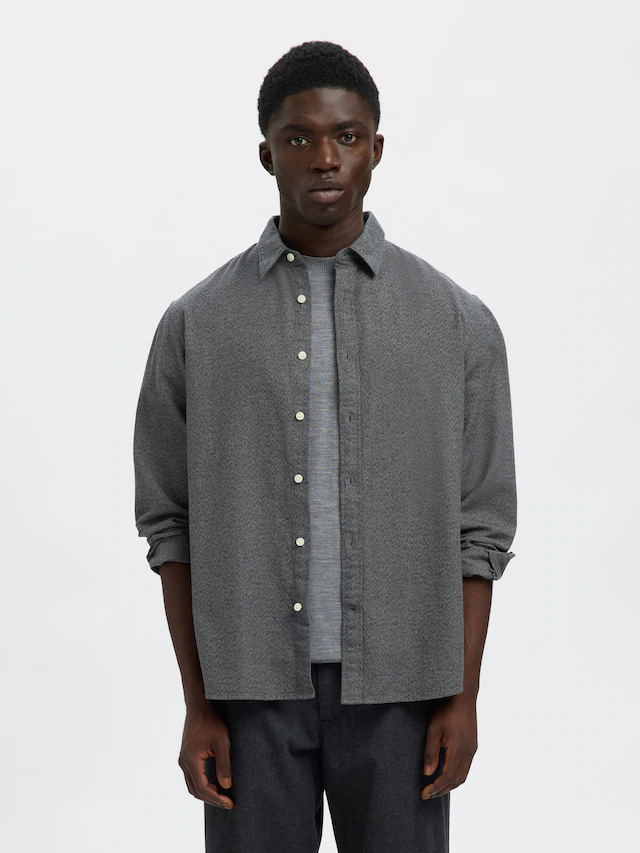 SELECTED HOMME Langarmhemd »SLHREGNOAH BRUSHED TWIST SHIRT LS NOOS«