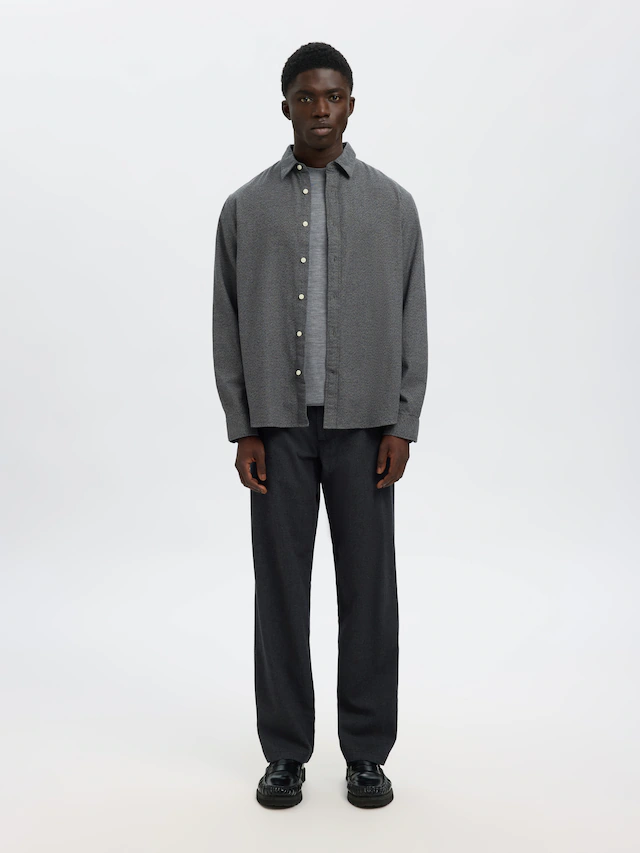 SELECTED HOMME Langarmhemd »SLHREGNOAH BRUSHED TWIST SHIRT LS NOOS«