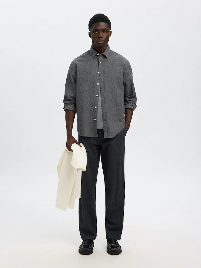 SELECTED HOMME Langarmhemd »SLHREGNOAH BRUSHED TWIST SHIRT LS NOOS«