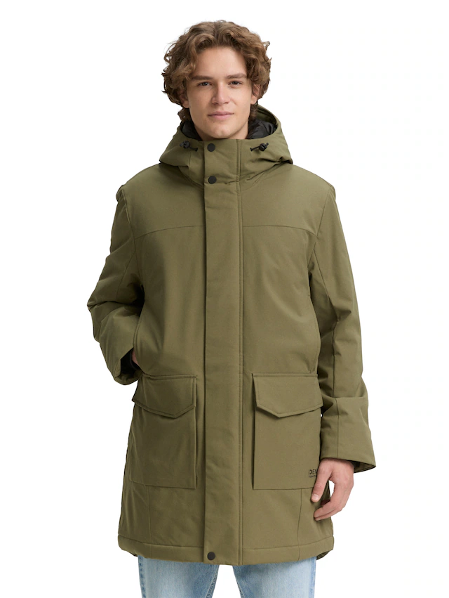 TOM TAILOR Denim Parka mit Kapuze mit wasserabweisender Funktion