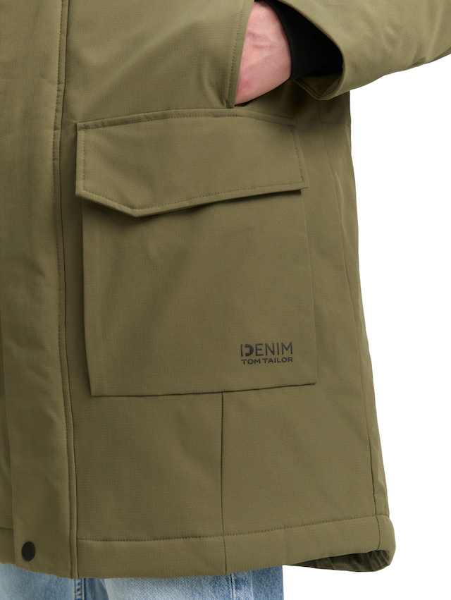 TOM TAILOR Denim Parka mit Kapuze mit wasserabweisender Funktion