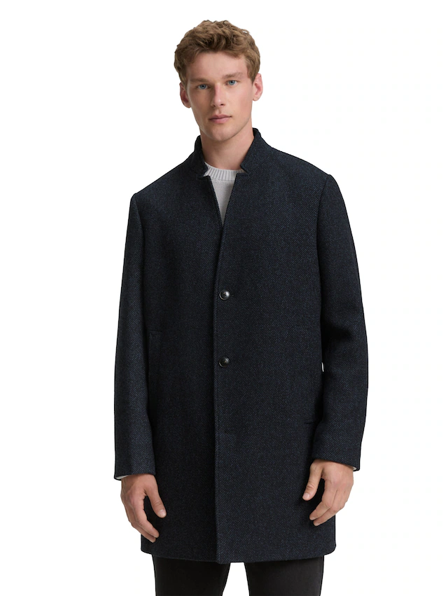 TOM TAILOR Denim Wolljacke mit Stehkragen
