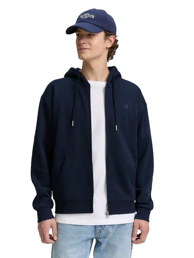 TOM TAILOR Denim Sweatjacke mit Logostickerei