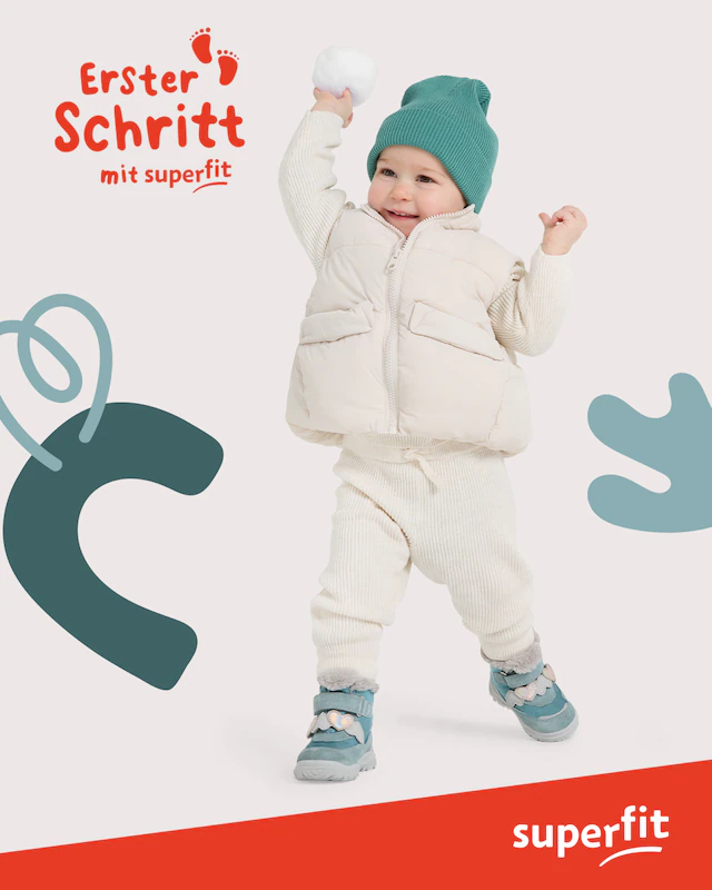 Superfit Winterboots »HUSKY, WMS: weit« Klettstiefel mit wasserdichtem GORE TEX, Größenschablone zum Download