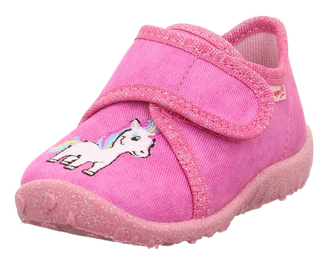 Superfit Hausschuh »SPOTTY , WMS: mittel« Kindergartenschuh mit Klettverschluss, Größenschablone zum Download
