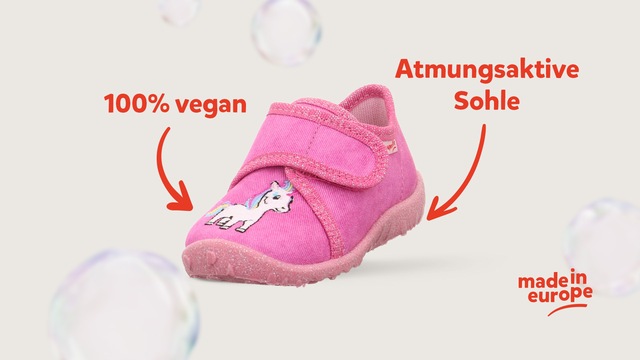 Superfit Hausschuh »SPOTTY , WMS: mittel« Kindergartenschuh mit Klettverschluss, Größenschablone zum Download