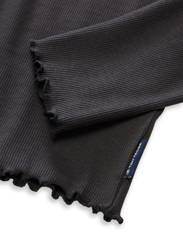 TOM TAILOR T-Shirt mit Rippstruktur