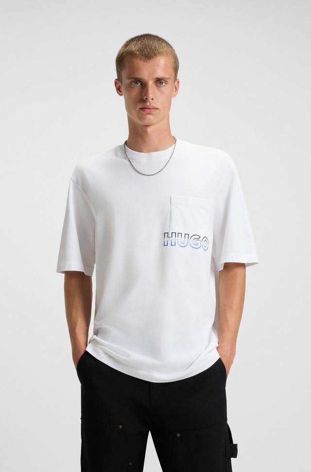 HUGO T-Shirt »Nogoste« Rundhalsausschnitt, regular fit, Brusttasche