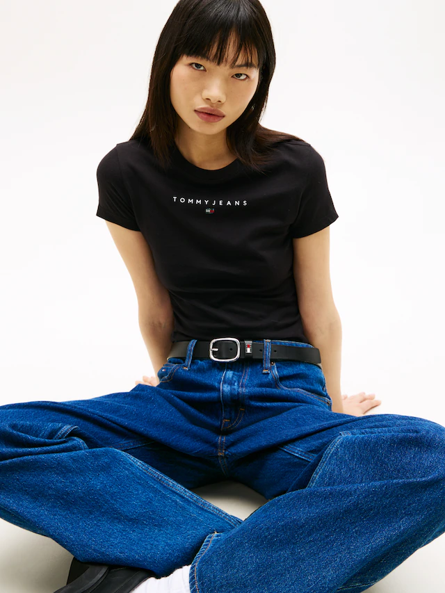 Tommy Jeans Kurzarmshirt »TJW SLIM BLING LINEAR TEE EXT«