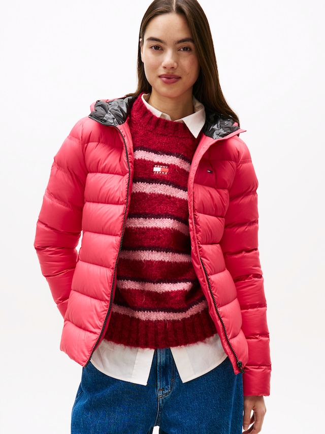 Tommy Jeans Steppjacke »TJW SLIM HOOD PRNT DOWN JCKT EXT« mit Kapuze