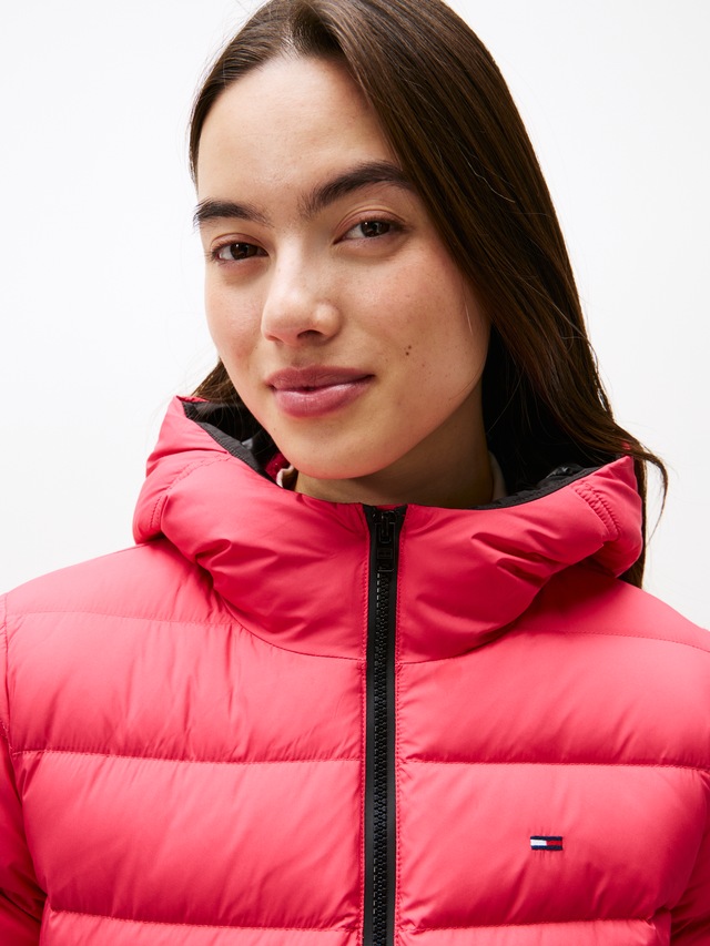 Tommy Jeans Steppjacke »TJW SLIM HOOD PRNT DOWN JCKT EXT« mit Kapuze