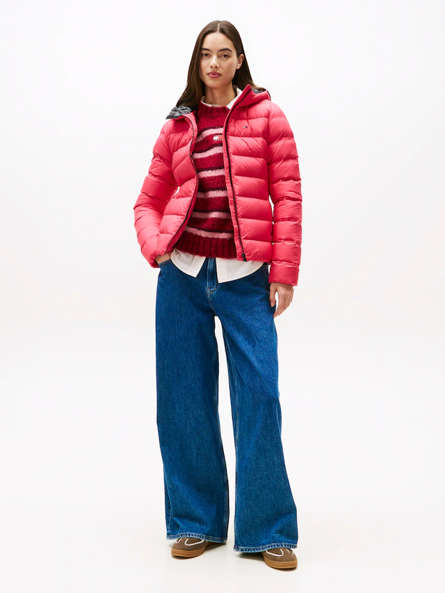 Tommy Jeans Steppjacke »TJW SLIM HOOD PRNT DOWN JCKT EXT« mit Kapuze