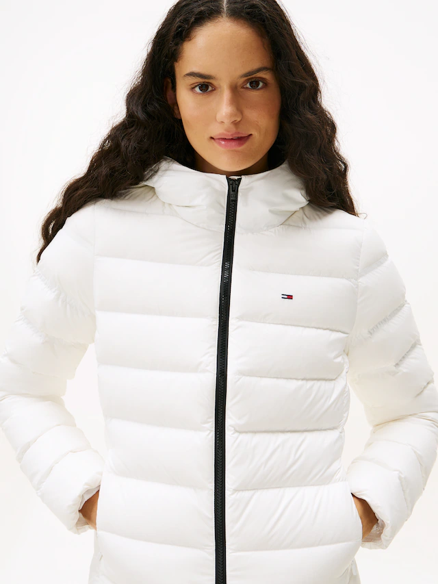 Tommy Jeans Steppjacke »TJW SLIM HOOD PRNT DOWN JCKT EXT« mit Kapuze