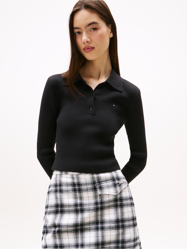 Tommy Jeans Polokragenpullover »TJW ESSENTIAL POLO LS SWEATER«