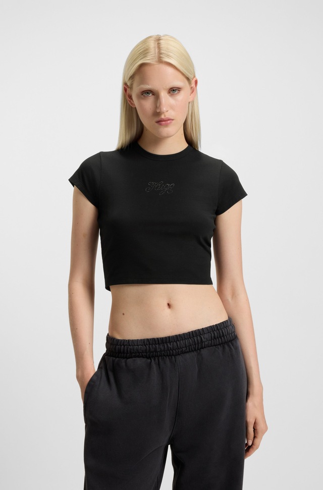 HUGO T-Shirt »Dome« Cropped Fit, mit Logoschriftzug
