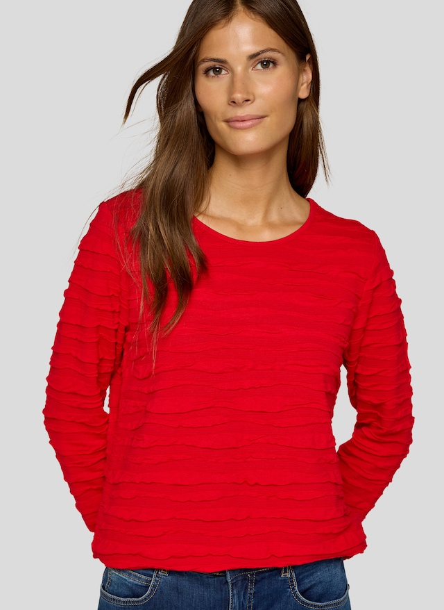 Rabe 3/4-Arm-Shirt mit Struktur Muster