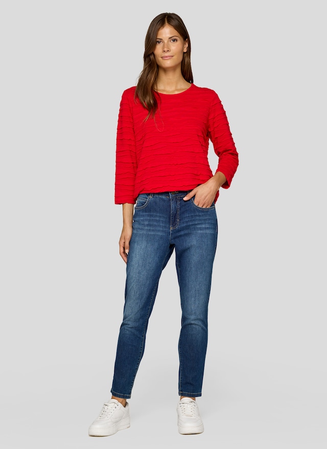 Rabe 3/4-Arm-Shirt mit Struktur Muster