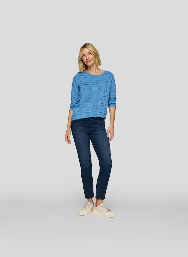 Rabe 3/4-Arm-Shirt mit Struktur Muster