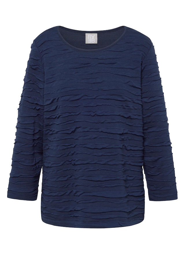 Rabe 3/4-Arm-Shirt mit Struktur Muster